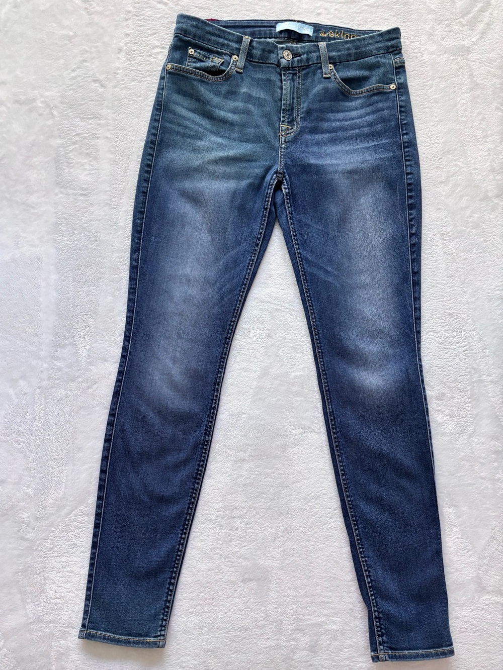 7 FOR ALL MANKIND b(air) the Skinny Mid Rise Ankle Jeans--EUC--29